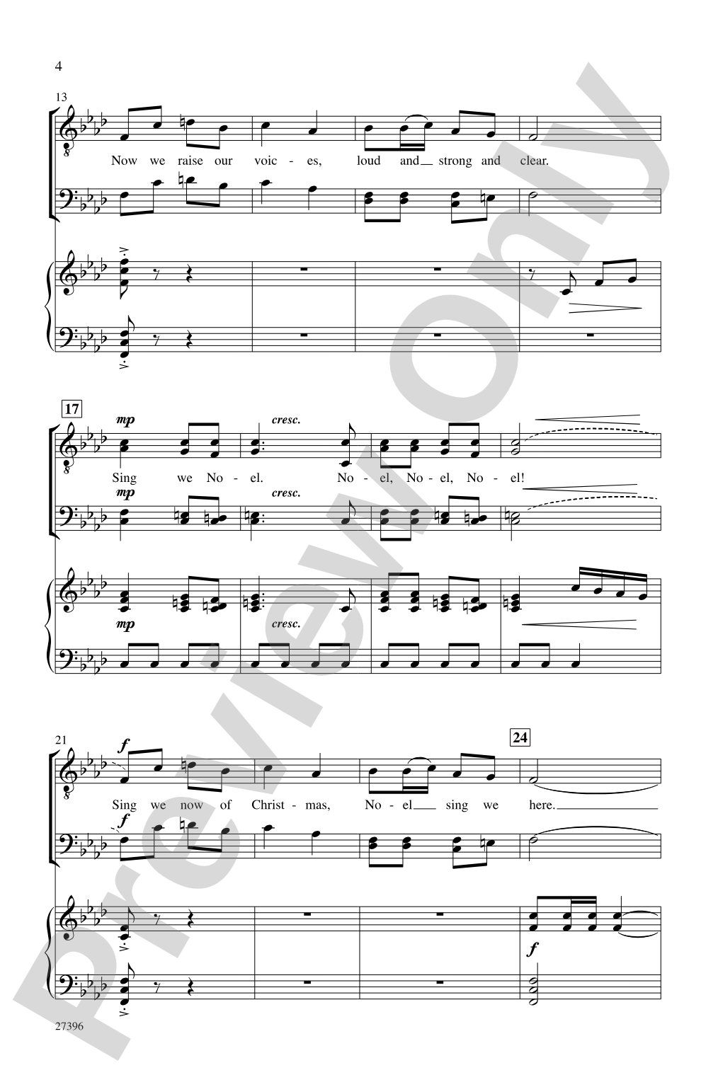 Sing We Now of Christmas (A Seasonal Fanfare): TTBB Choral Octavo