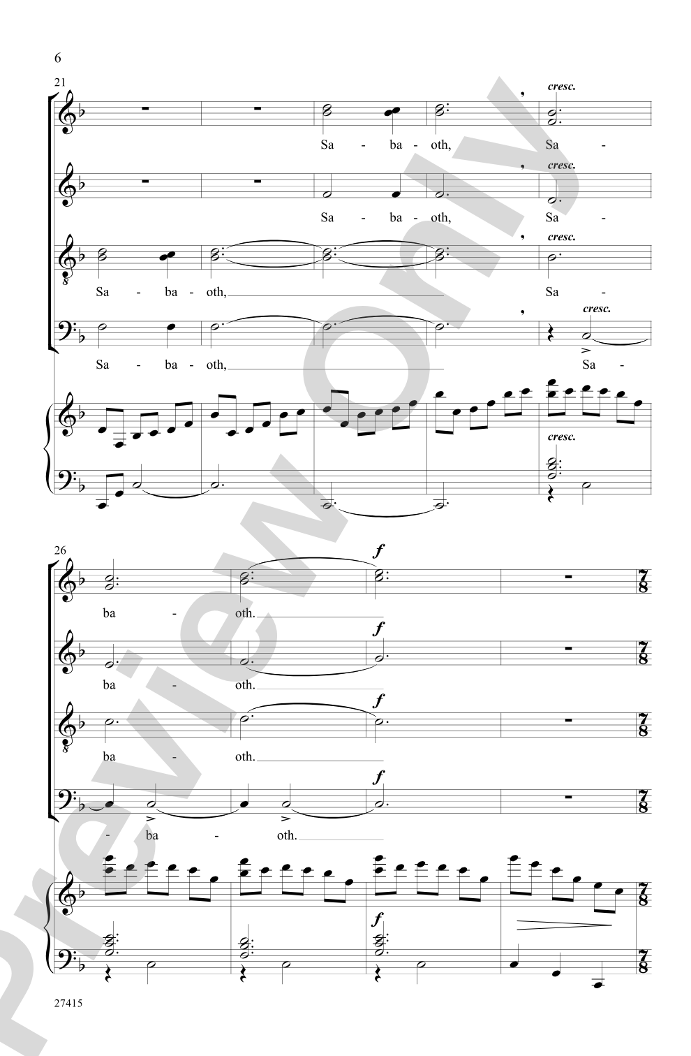Sanctus: SATB Choral Octavo