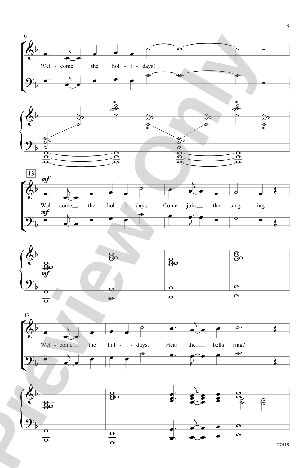 Welcome the Holidays!: SATB Choral Octavo