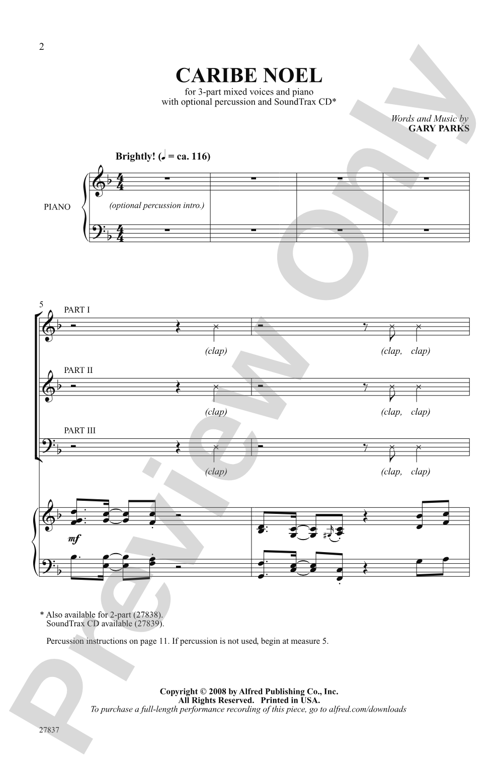 Caribe Noel: 3-Part Mixed Choral Octavo