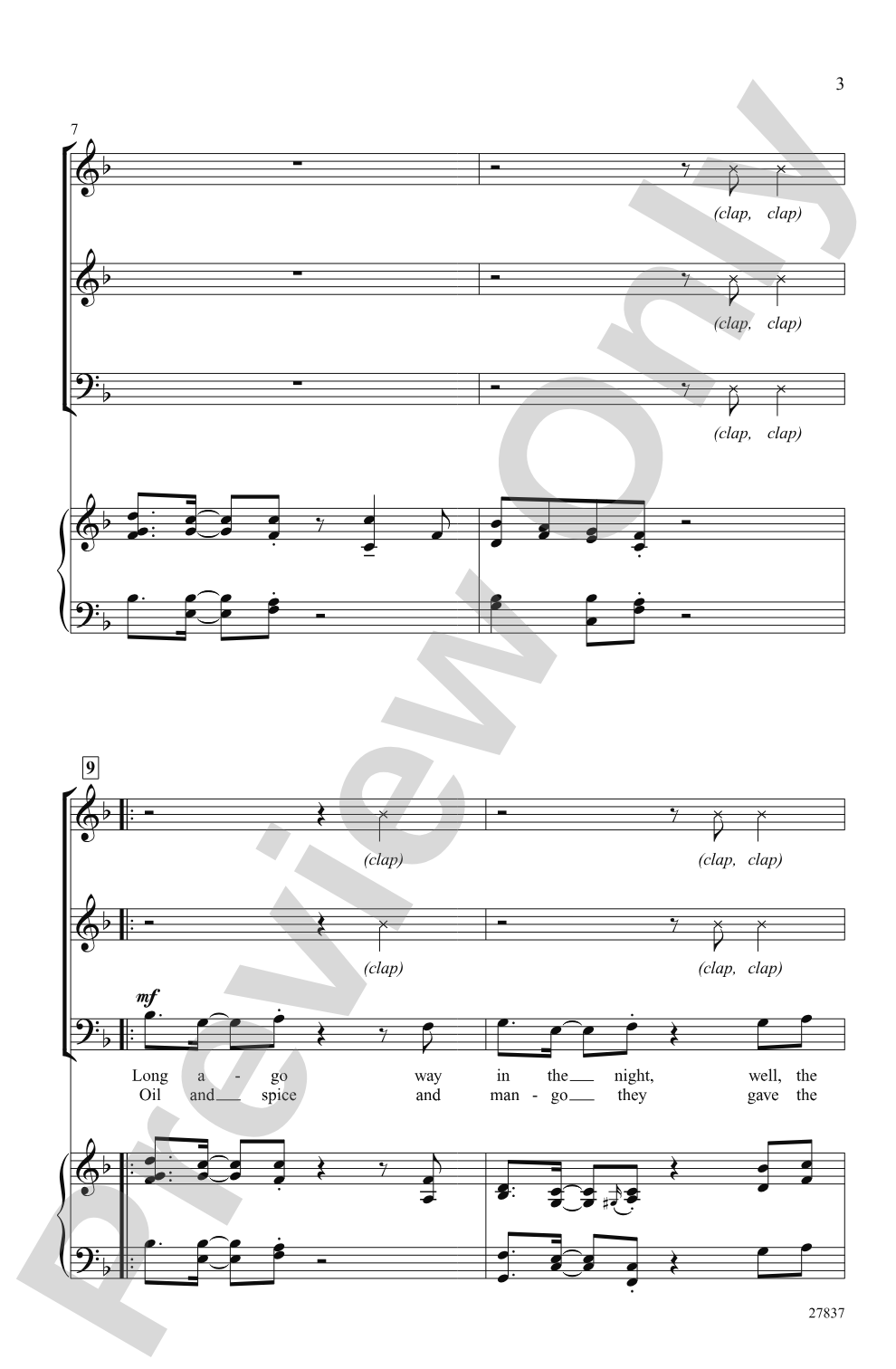 Caribe Noel: 3-Part Mixed Choral Octavo