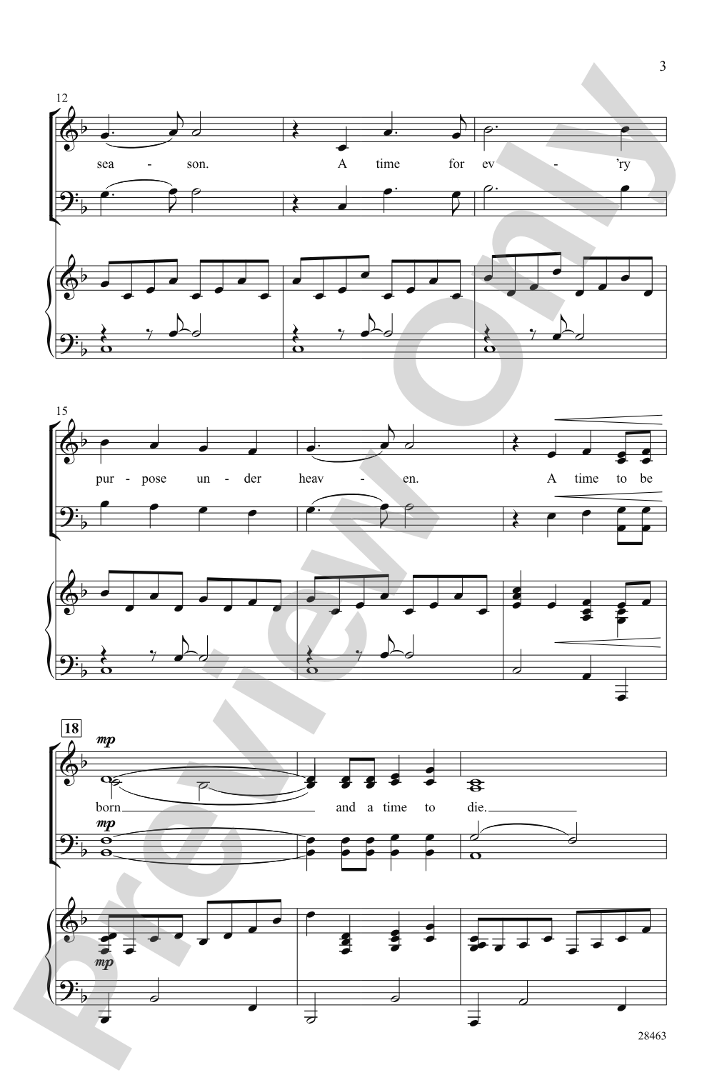 There Is a Season: SATB Choral Octavo