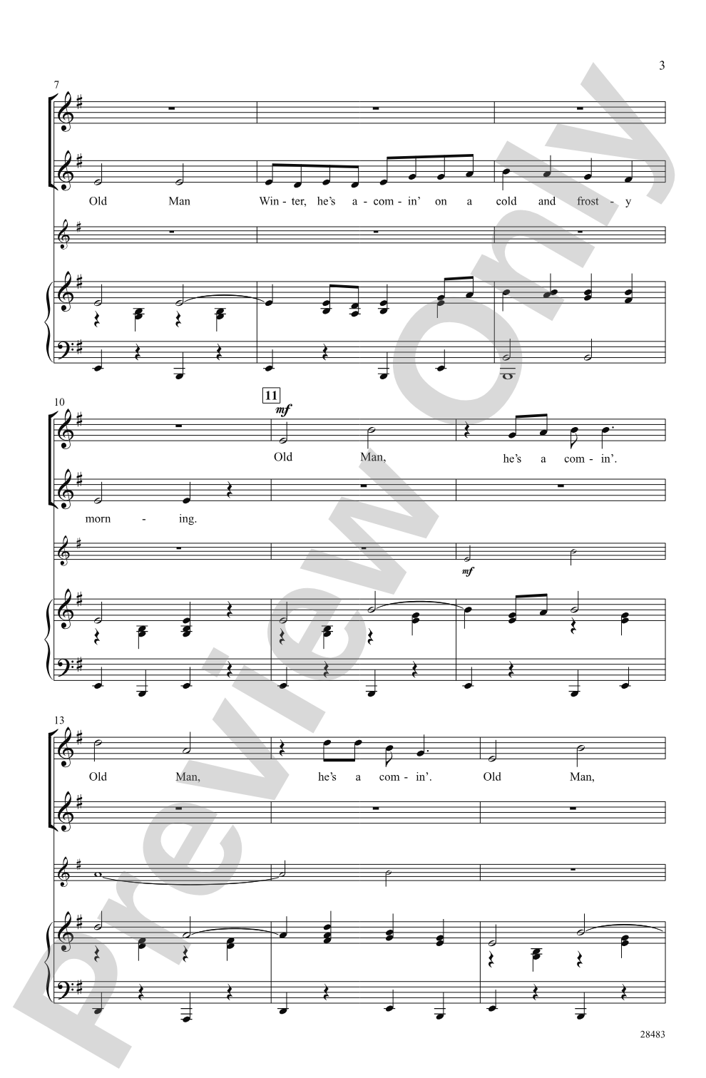 Old Man Winter: 2-Part Choral Octavo