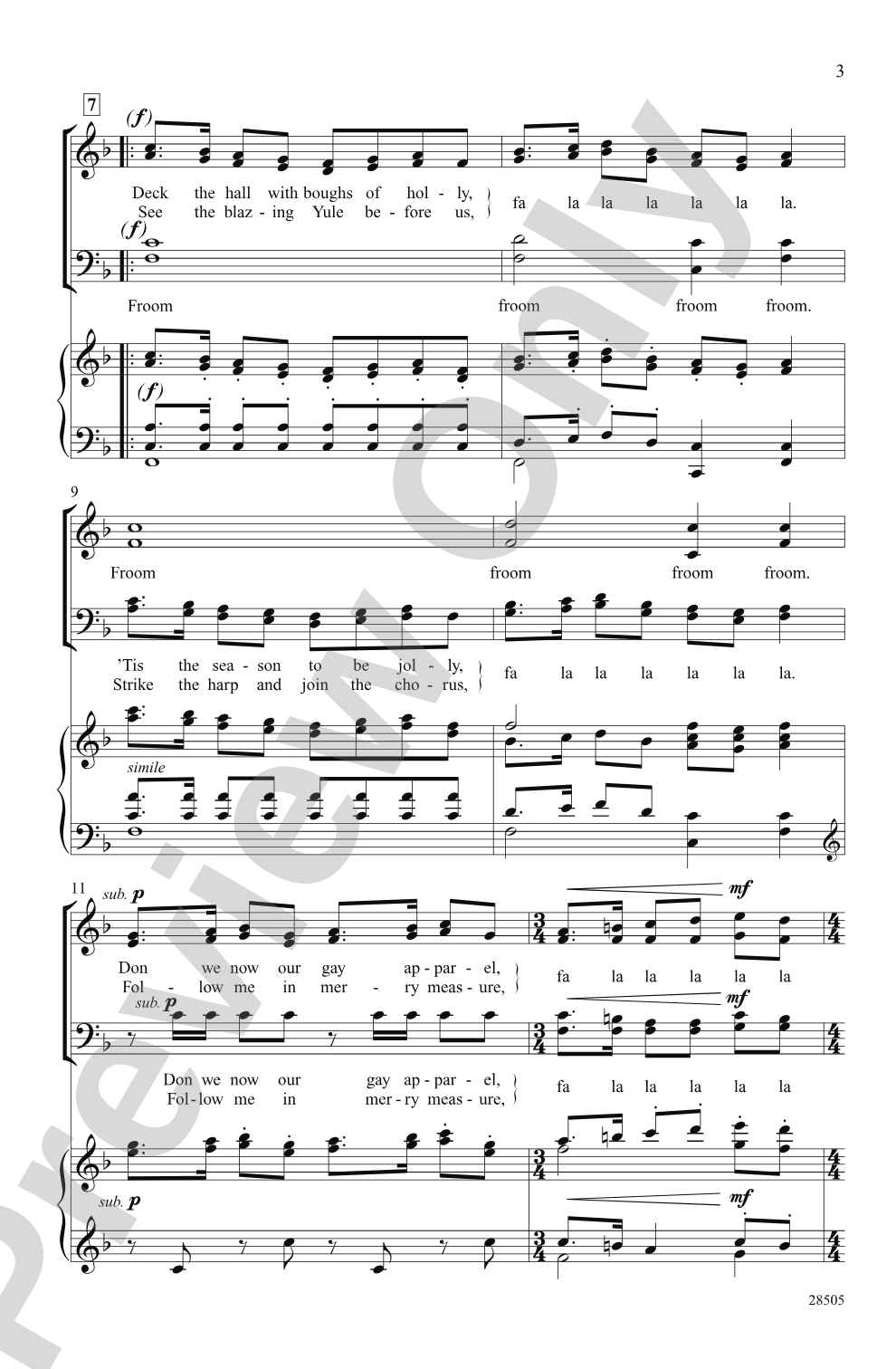 Deck the Hall: SATB Choral Octavo