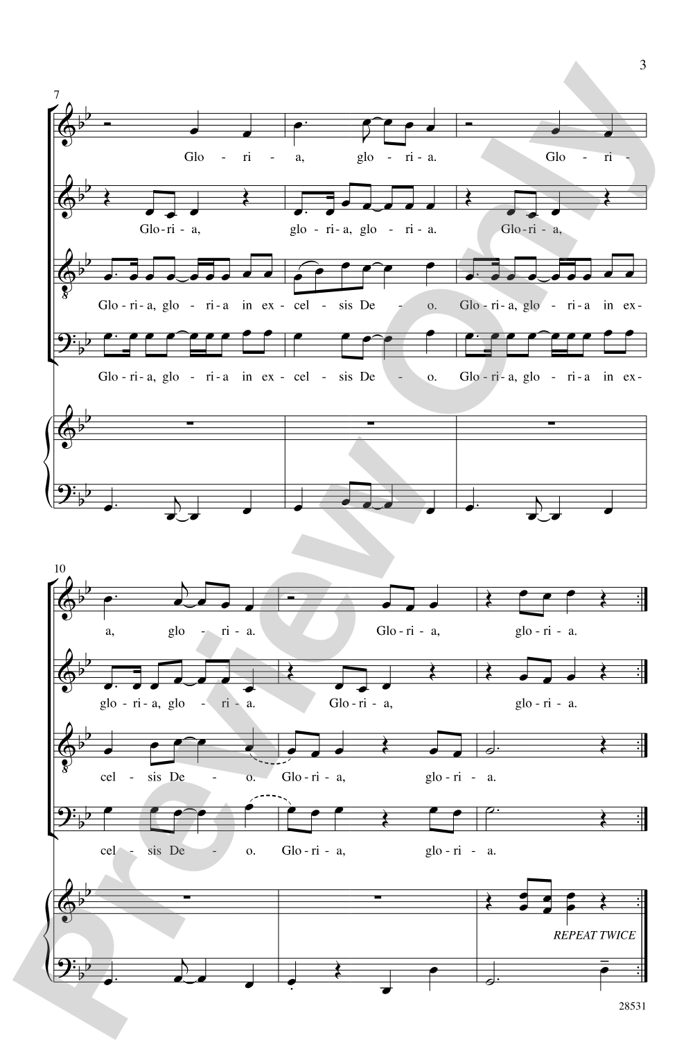 Gloria in Excelsis Deo: SATB Choral Octavo