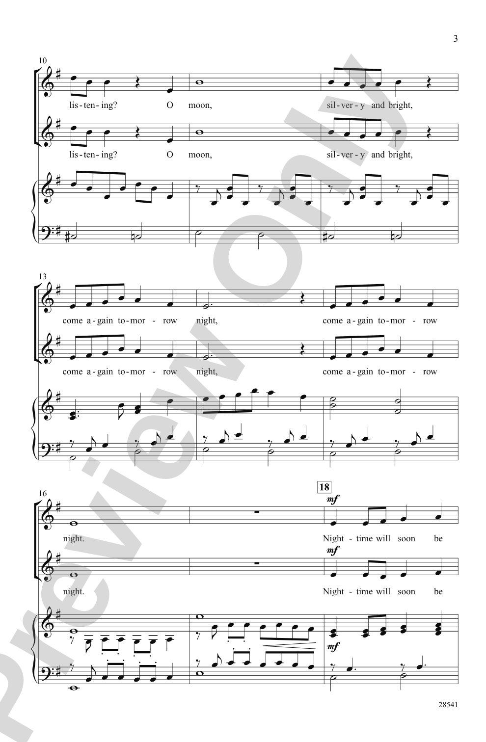 The Moon: 2-Part Choral Octavo