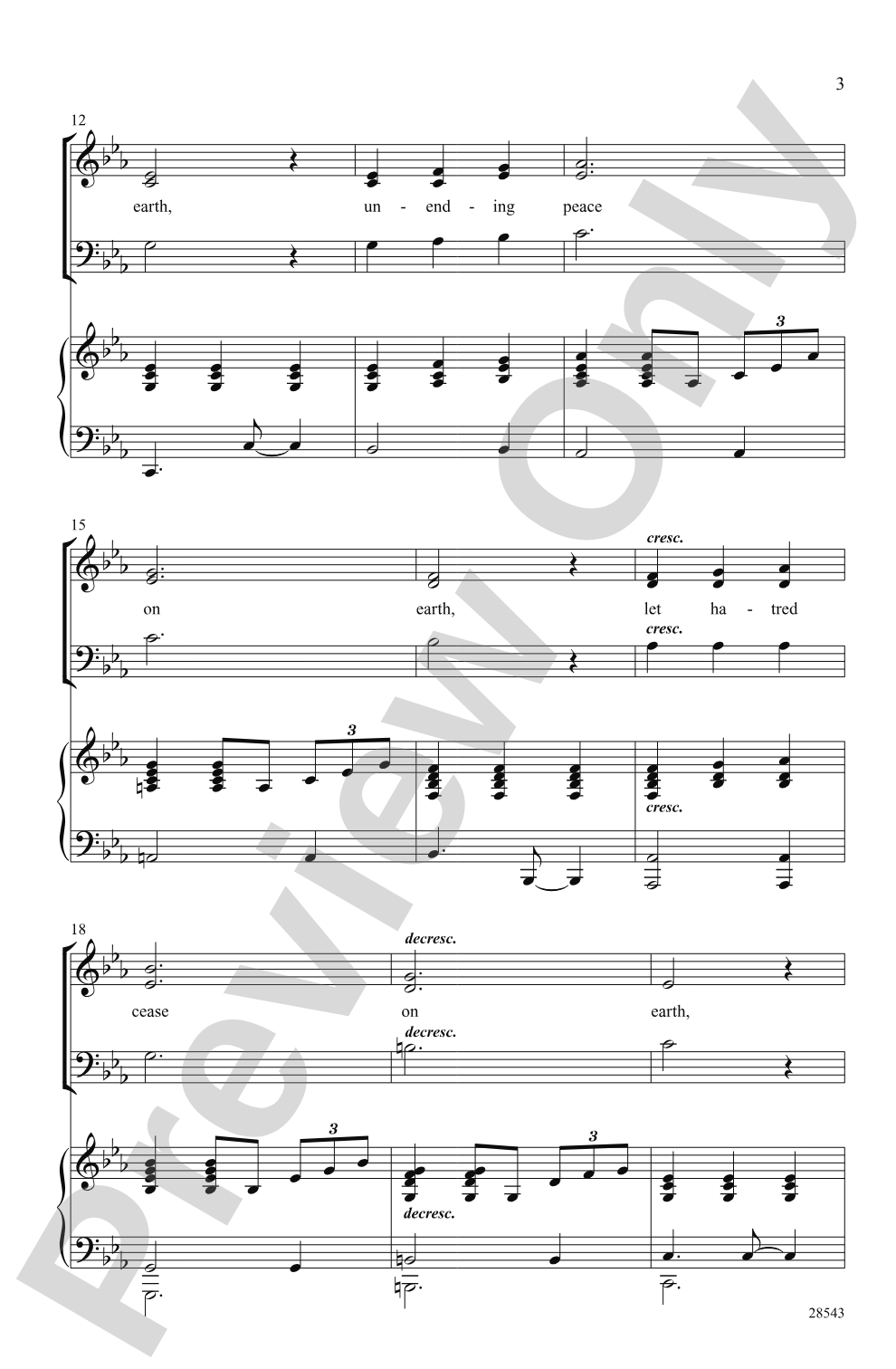 Let There Be Peace: 3-Part Mixed Choral Octavo