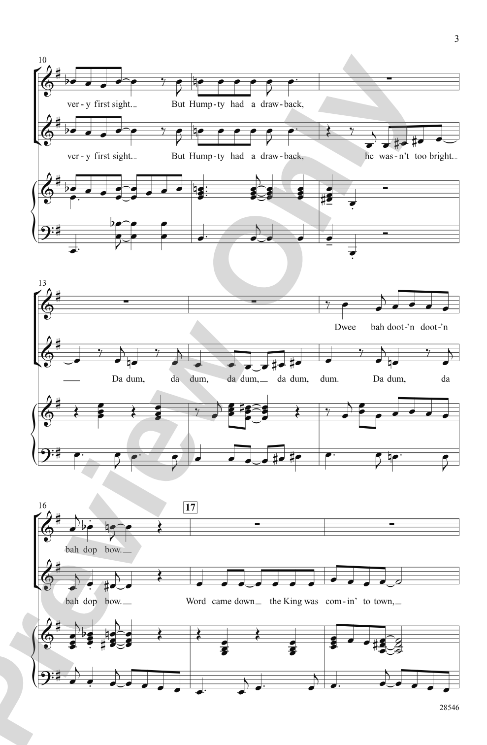 Humpty Dumpty: 2-Part Choral Octavo