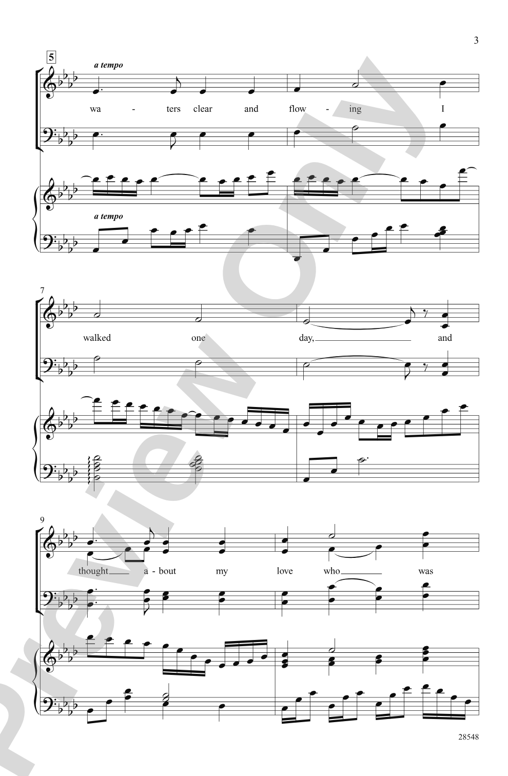 By Waters Clear and Flowing: SATB Choral Octavo