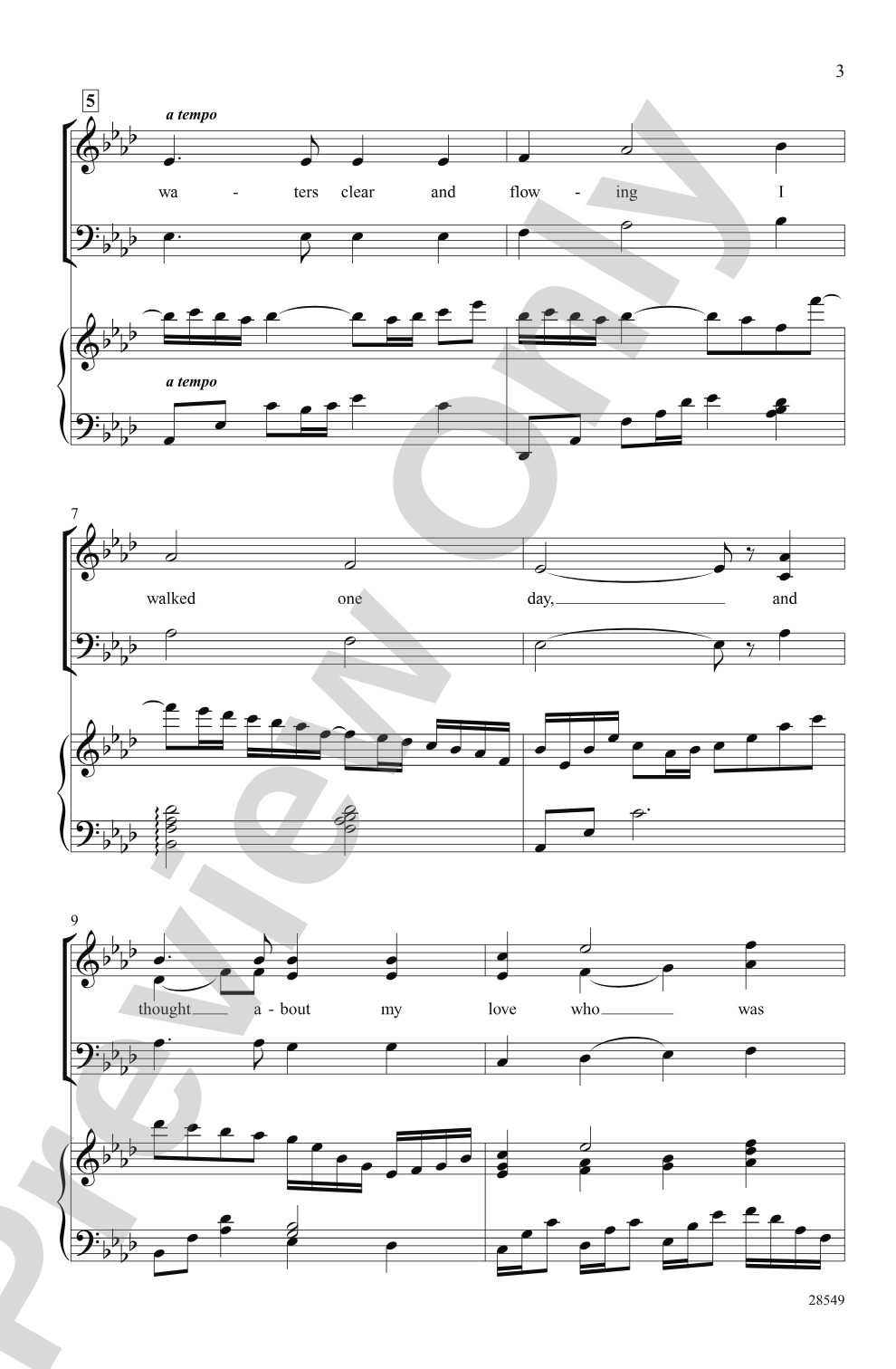 By Waters Clear and Flowing: SAB Choral Octavo