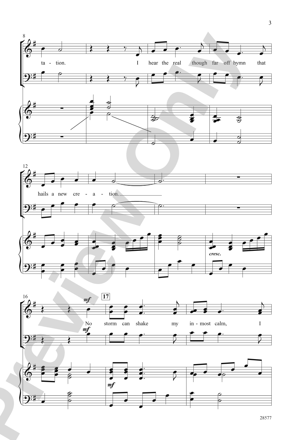 How Can I Keep from Singing?: SAB Choral Octavo