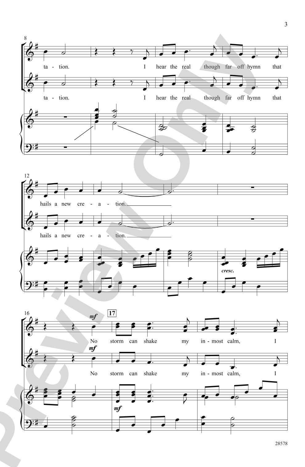 How Can I Keep from Singing?: SSA Choral Octavo
