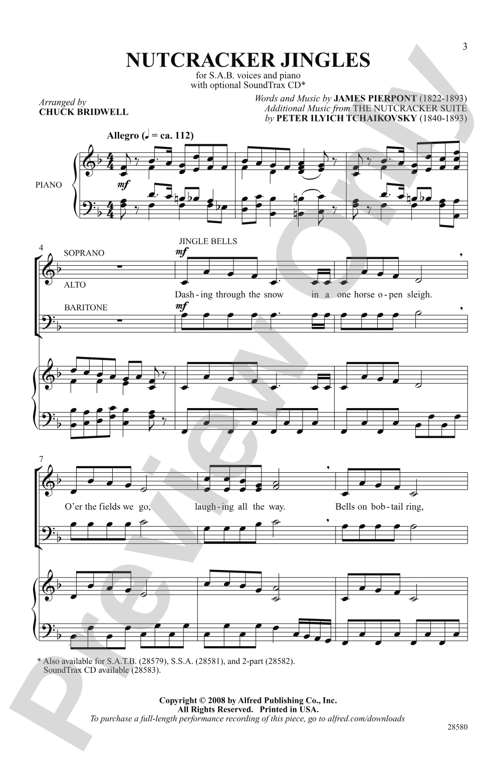 Nutcracker Jingles: SAB Choral Octavo