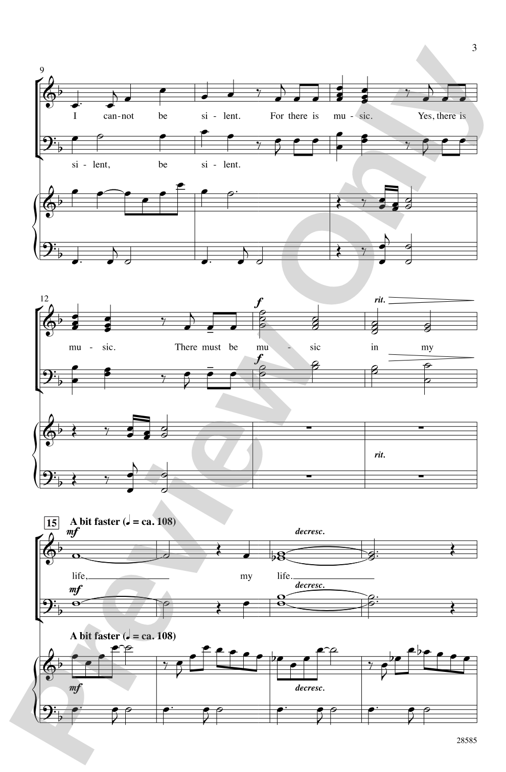 I Cannot Be Silent: SATB Choral Octavo