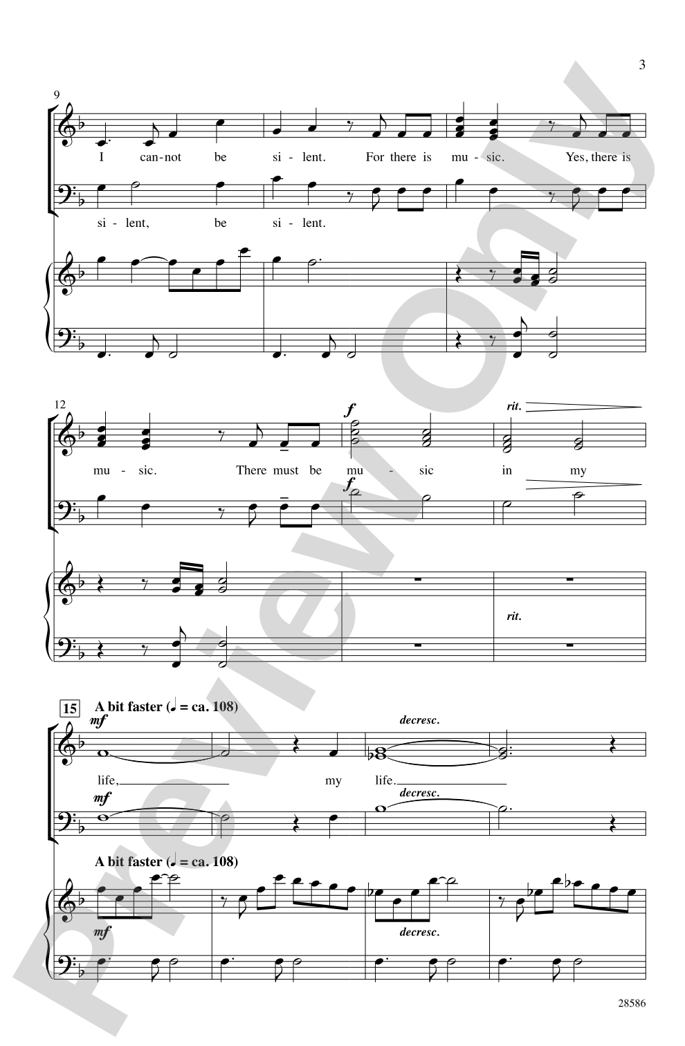 I Cannot Be Silent: SAB Choral Octavo