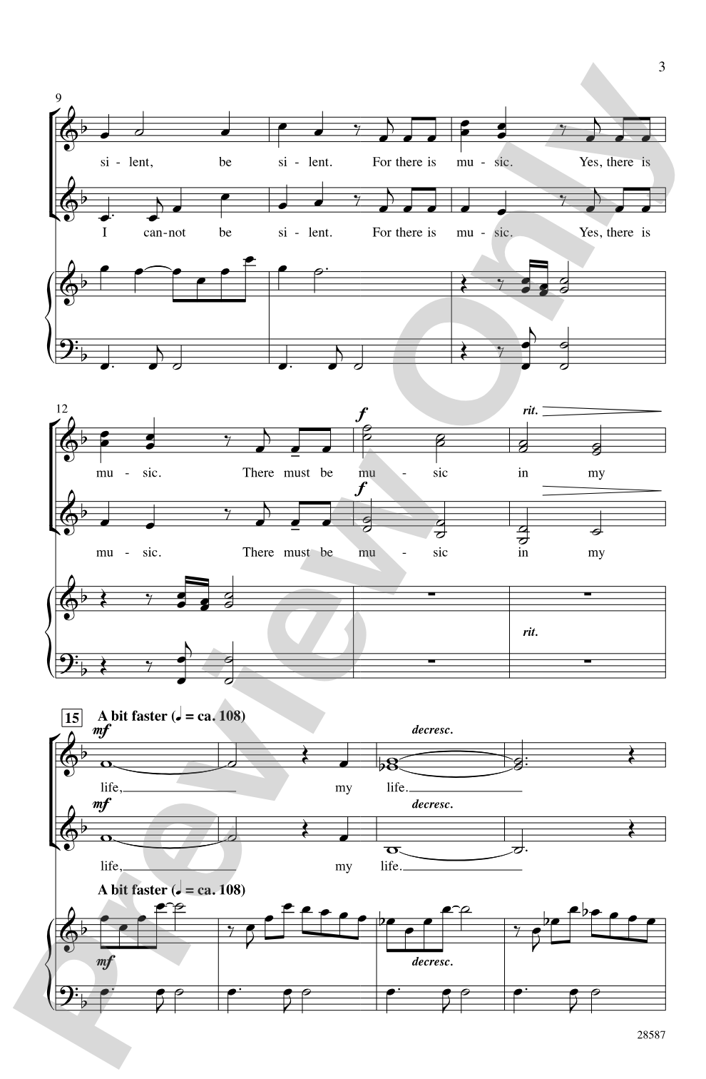 I Cannot Be Silent: SSA Choral Octavo