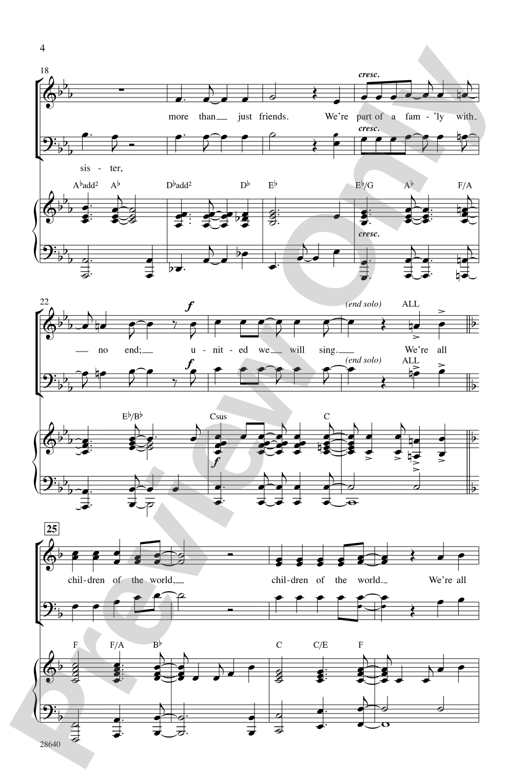 We're All Children of the World: 3-Part Mixed Choral Octavo