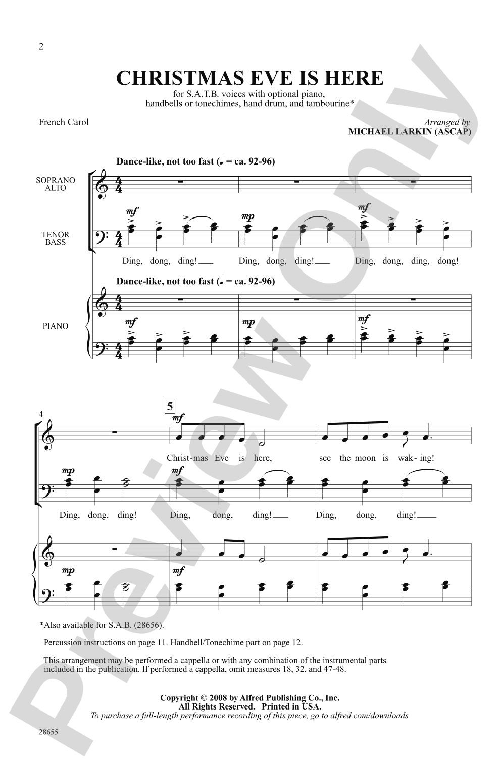 Christmas Eve Is Here: SATB Choral Octavo