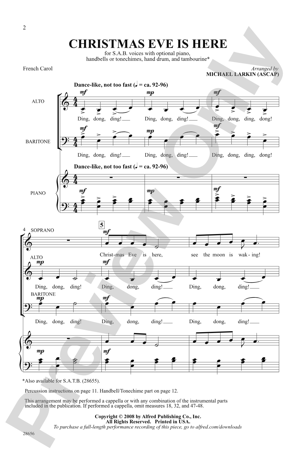 Christmas Eve Is Here: SAB Choral Octavo