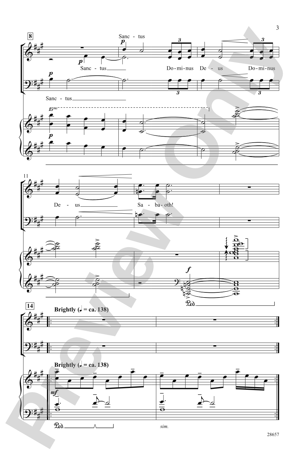 Festival Sanctus: SAB Choral Octavo