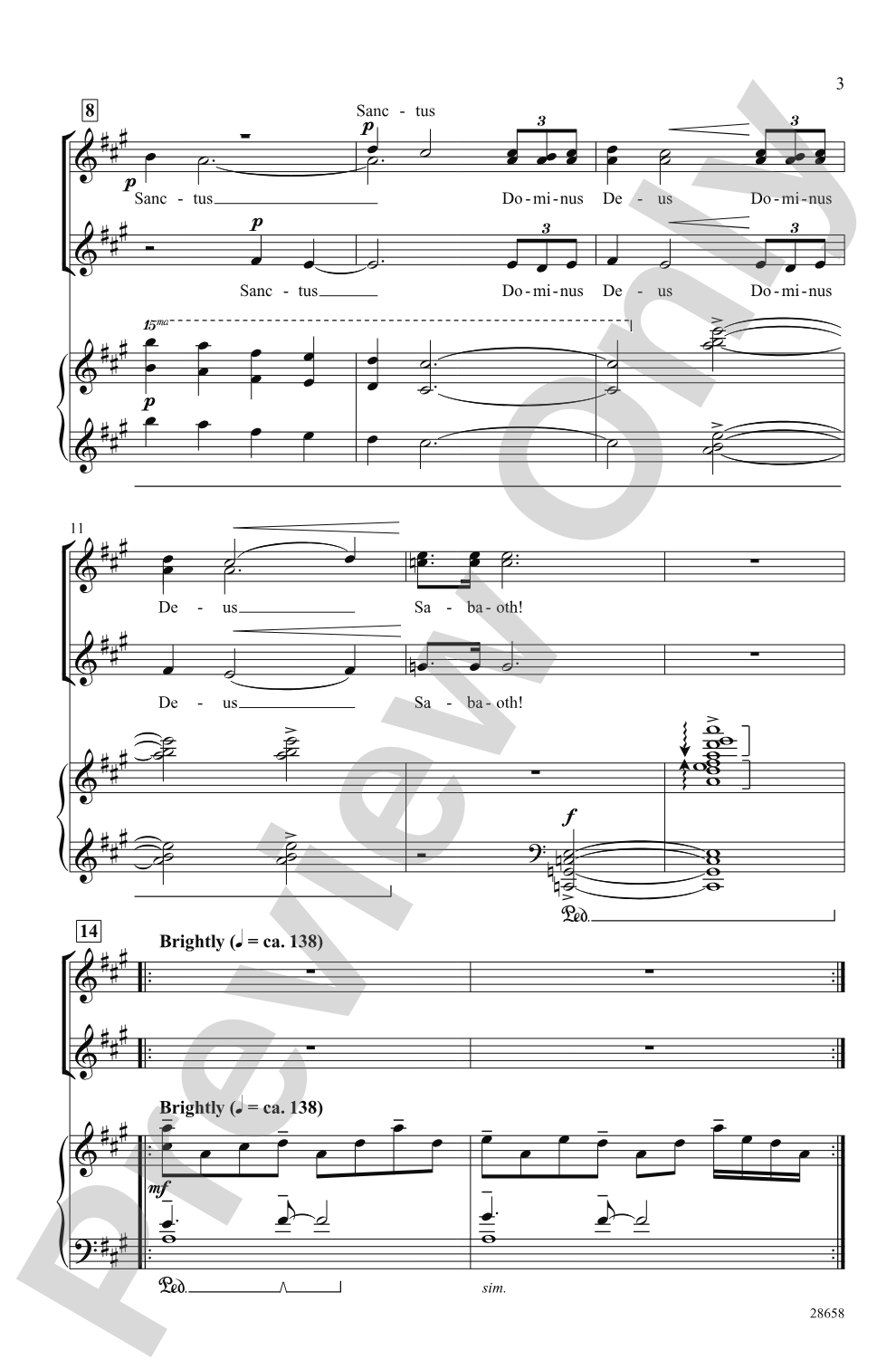 Festival Sanctus: SSA Choral Octavo