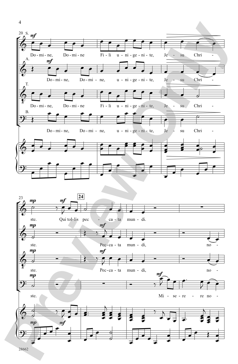 Domine Deus: SATB Choral Octavo