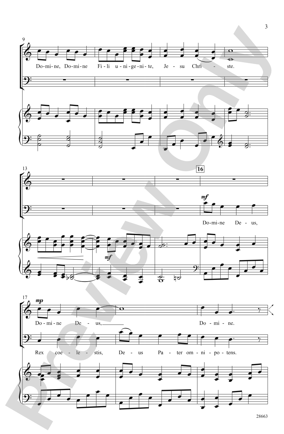 Domine Deus: SAB Choral Octavo