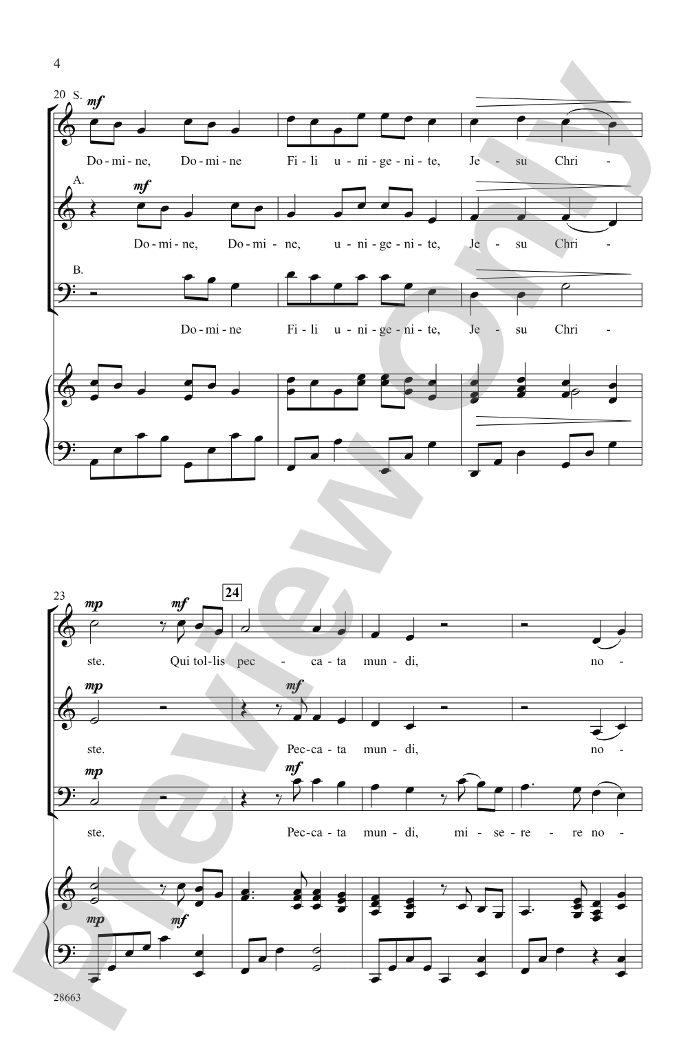 Domine Deus: SAB Choral Octavo