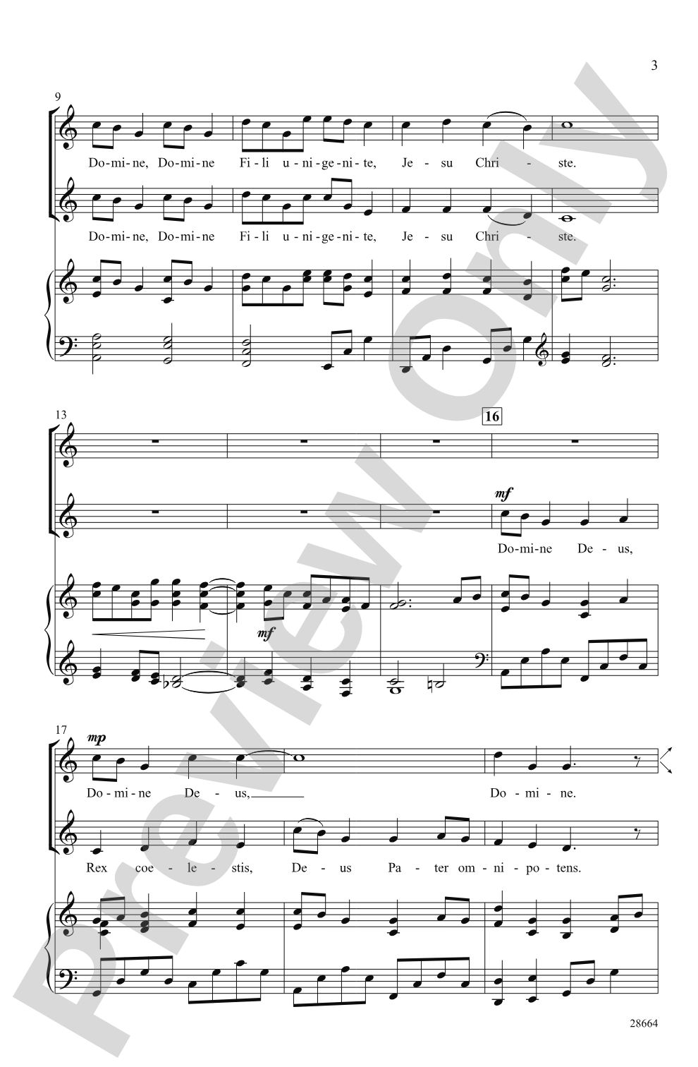 Domine Deus: SSA Choral Octavo