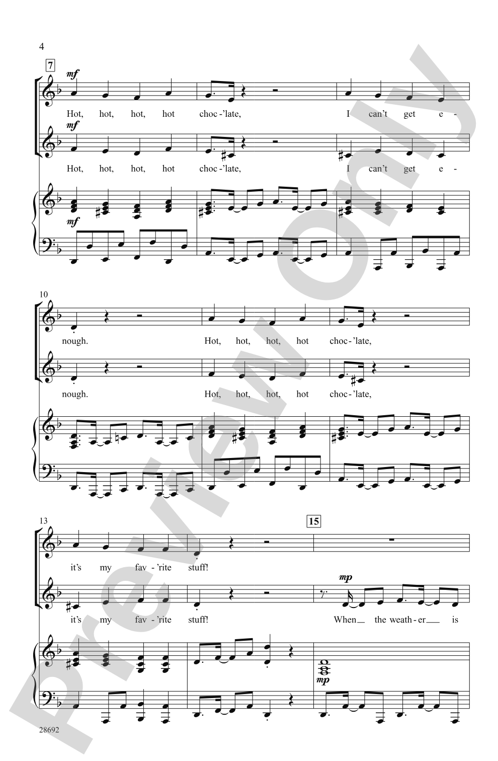 Hot Chocolate!: 2-Part Choral Octavo