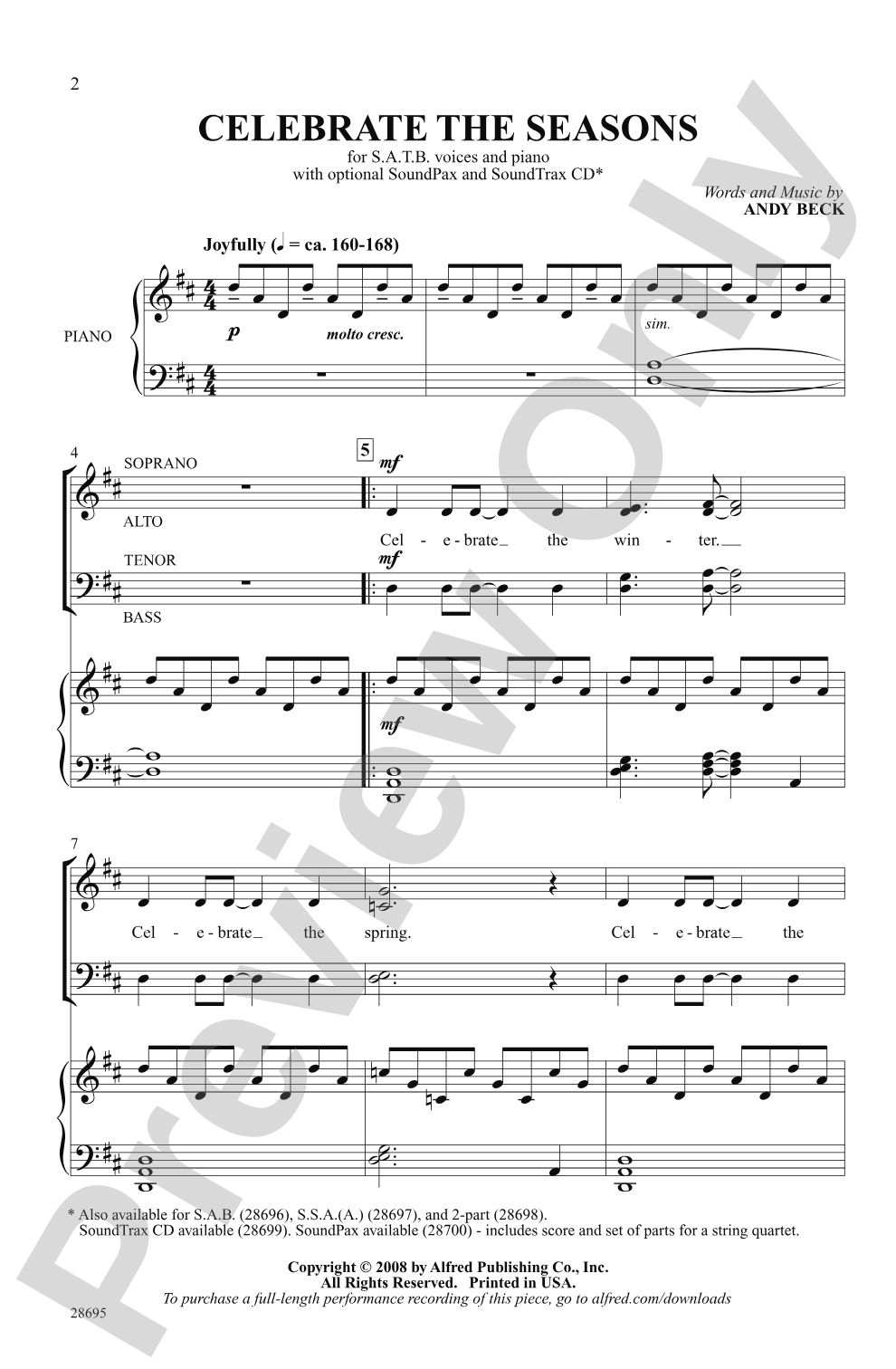 Celebrate the Seasons: SATB Choral Octavo