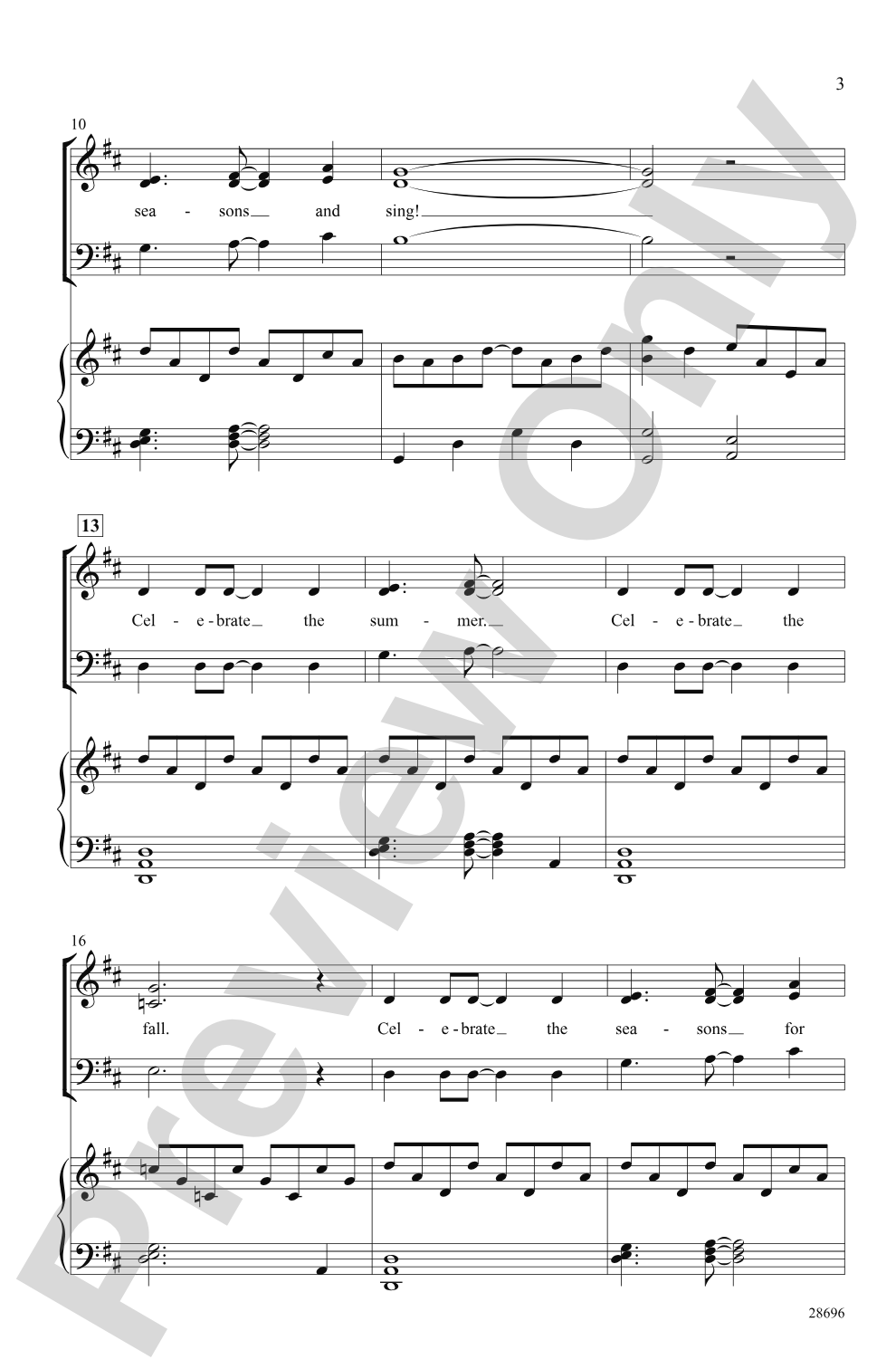Celebrate the Seasons: SAB Choral Octavo