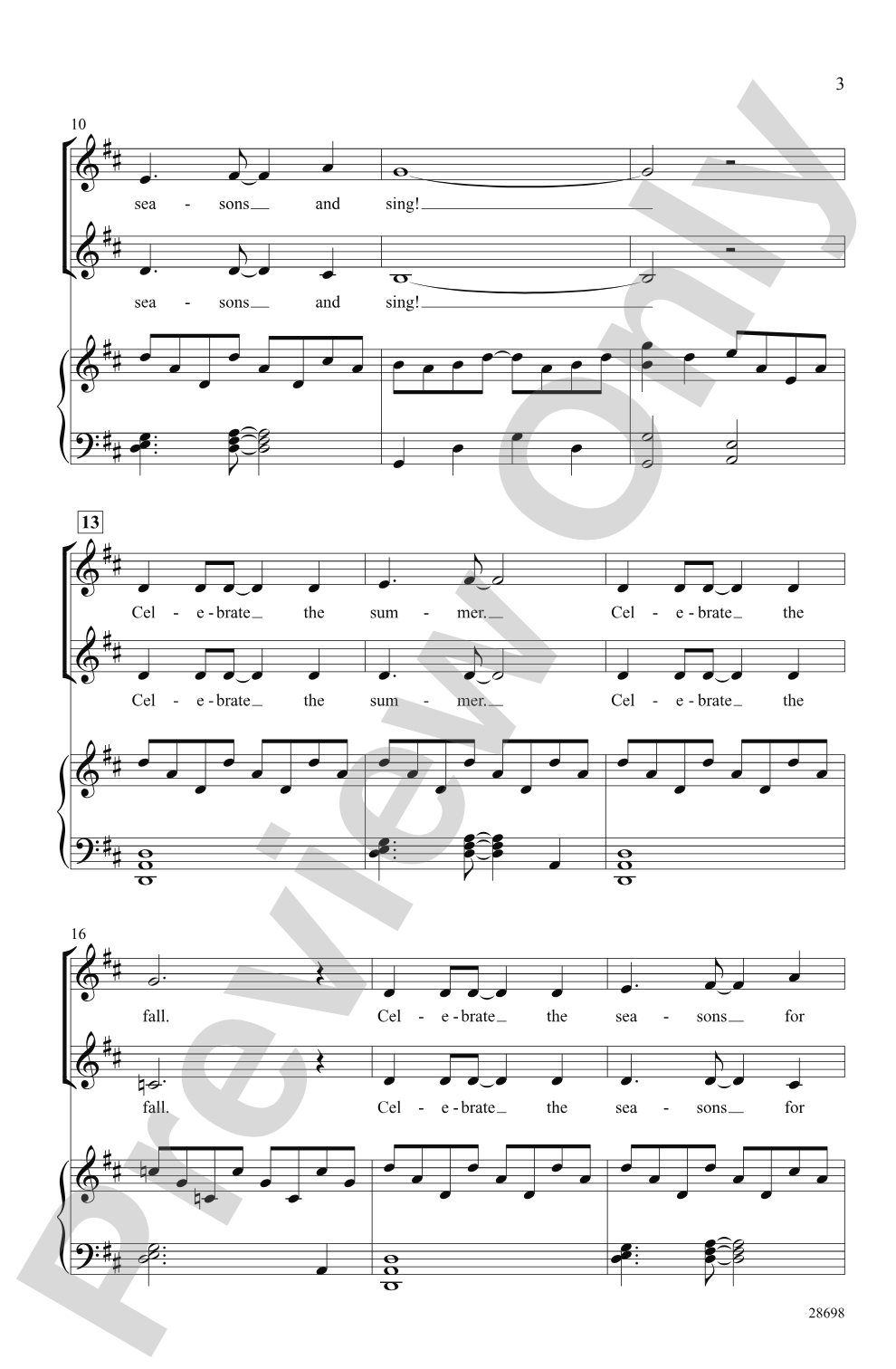 Celebrate the Seasons: 2-Part Choral Octavo