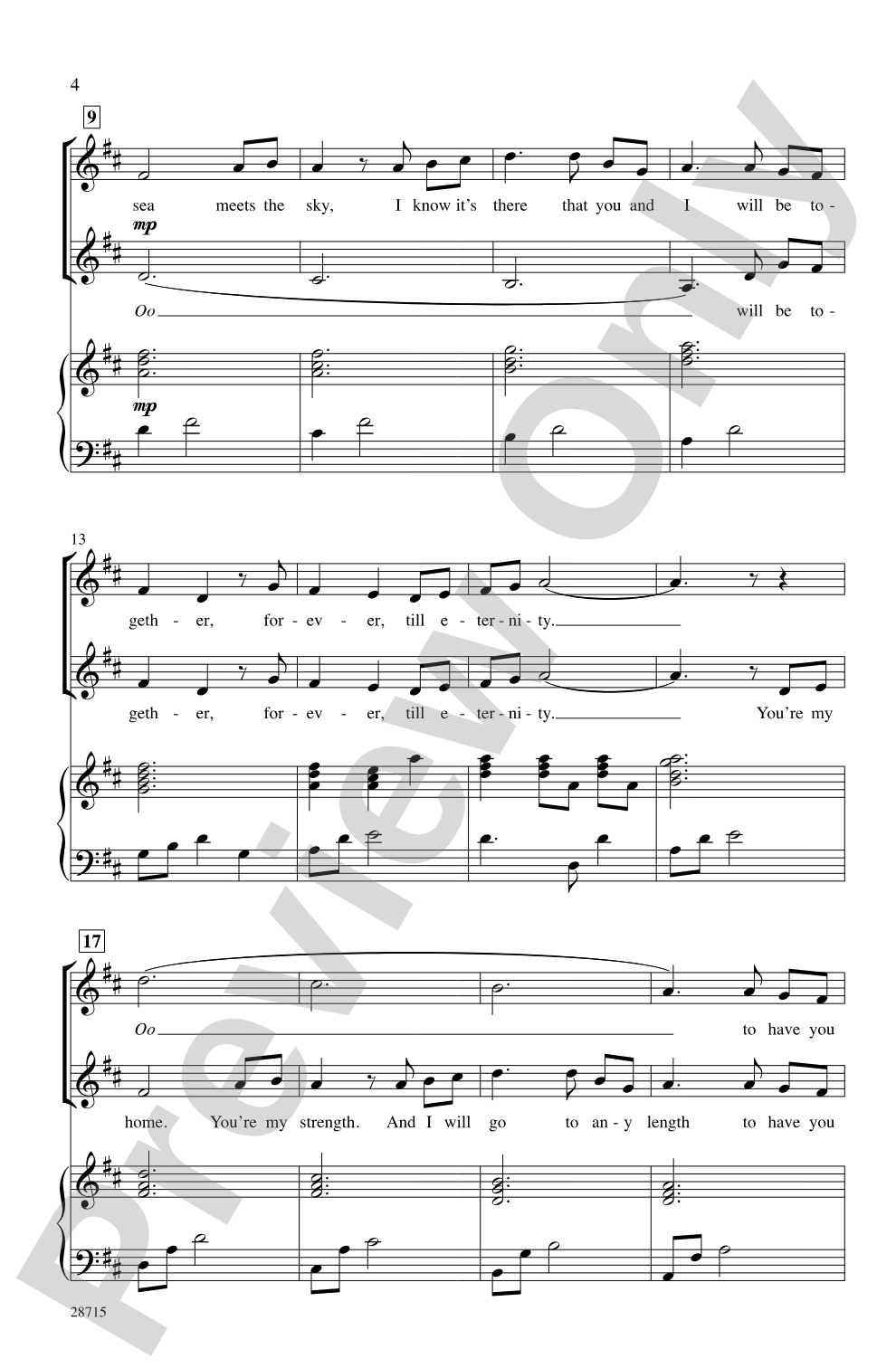 Where the Sea Meets the Sky: SSA Choral Octavo