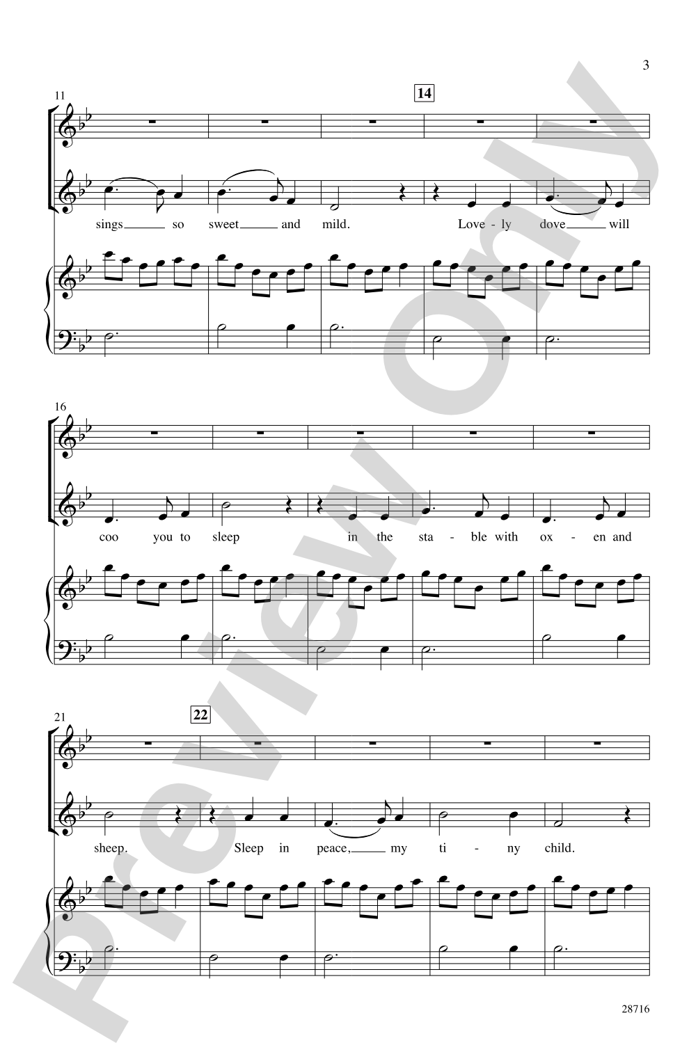 Lullaby on a Silent Night: 2-Part Choral Octavo