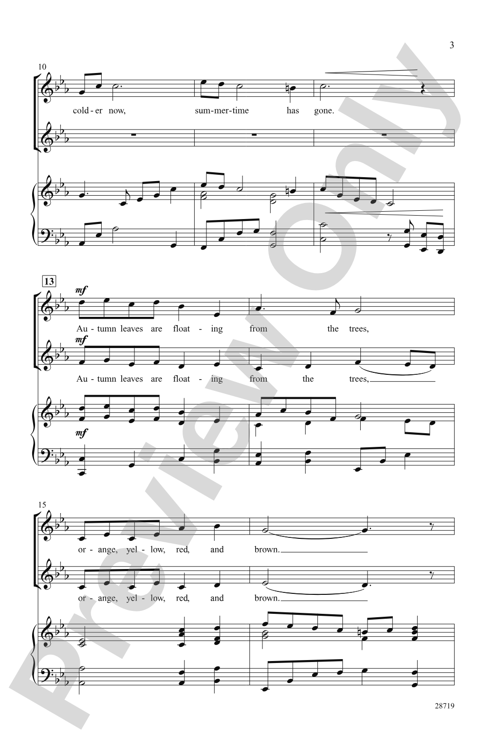 Autumn: 2-Part Choral Octavo