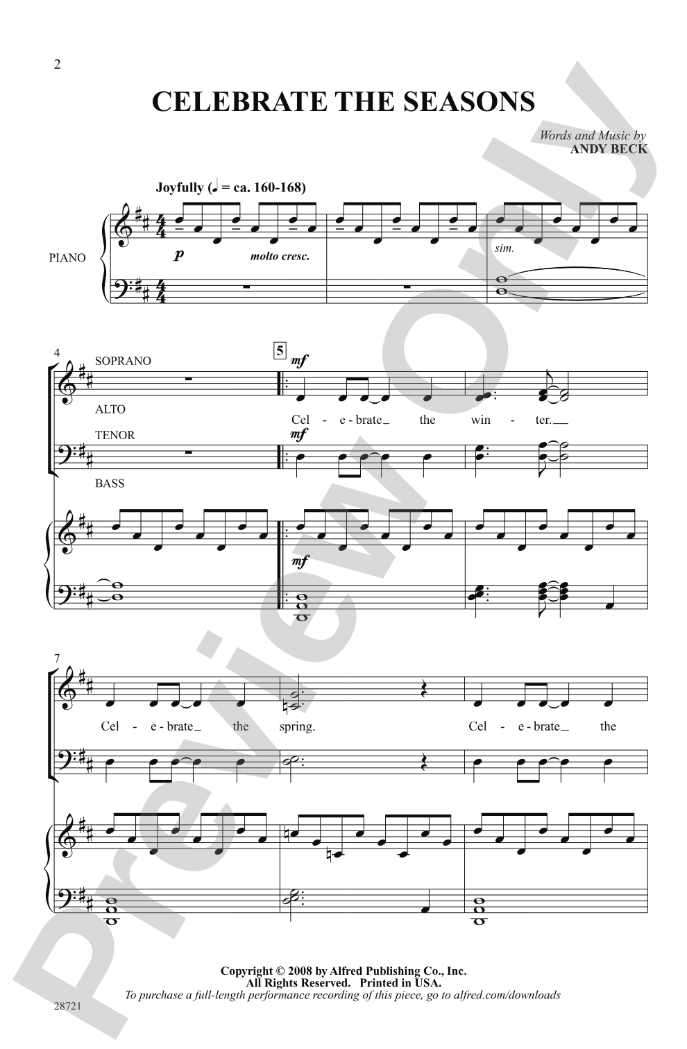 Seasons (A Choral Song Cycle): SATB Choral Octavo