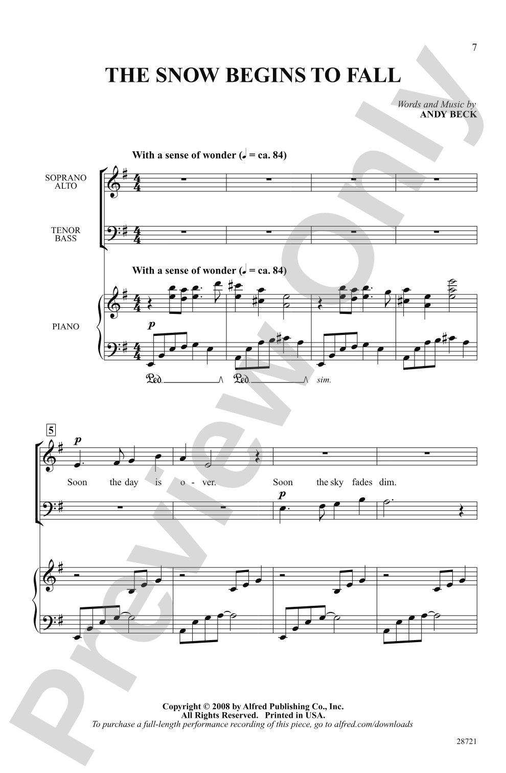 Seasons (A Choral Song Cycle): SATB Choral Octavo