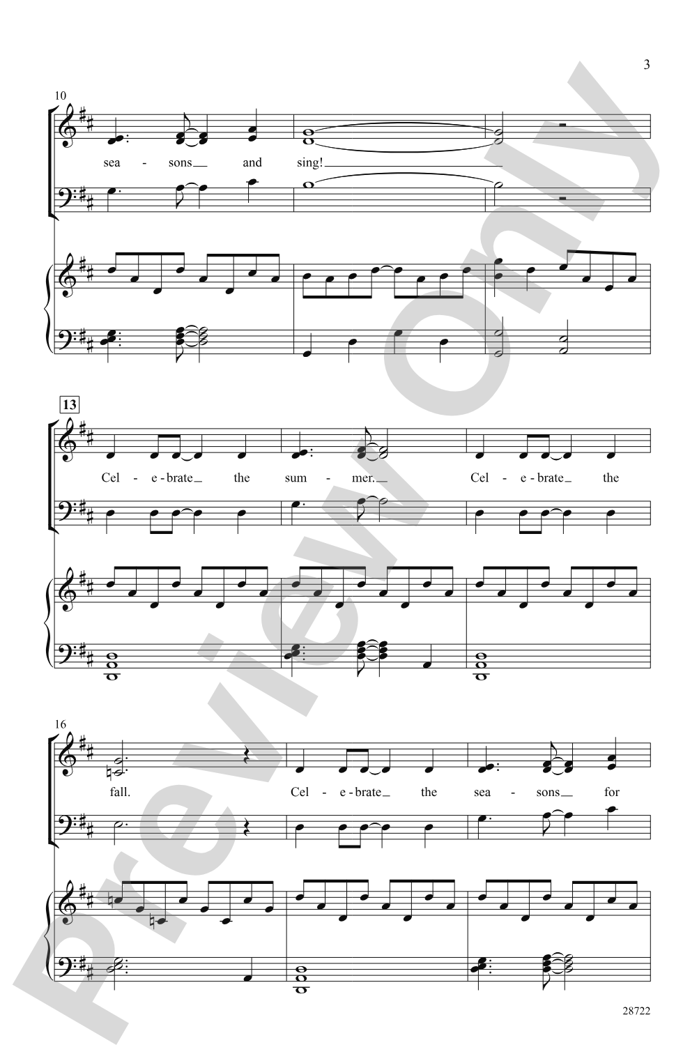 Seasons (A Choral Song Cycle): SAB Choral Octavo
