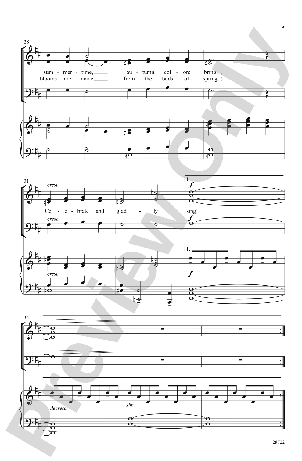 Seasons (A Choral Song Cycle): SAB Choral Octavo