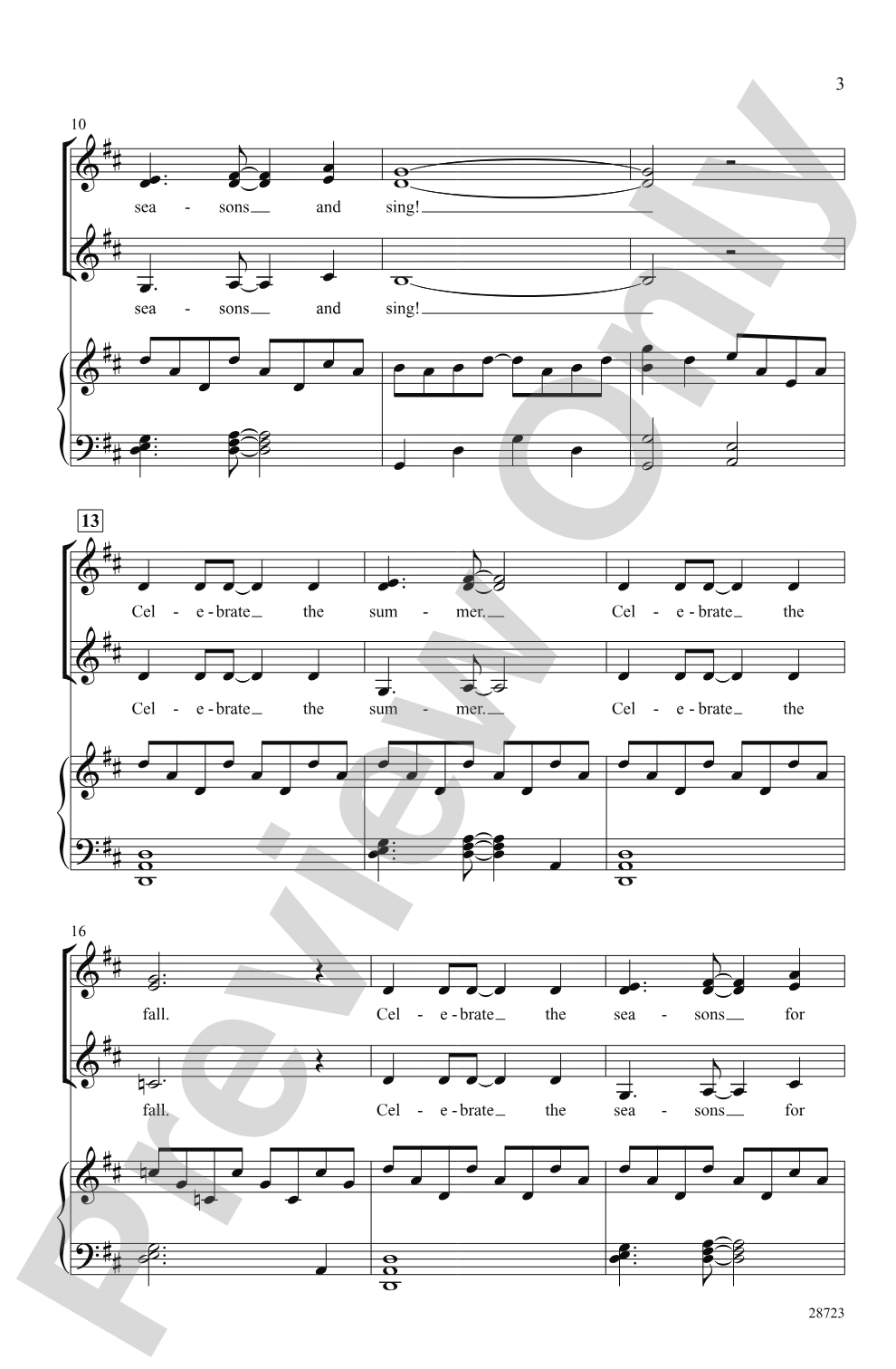Seasons (A Choral Song Cycle): SSA Choral Octavo