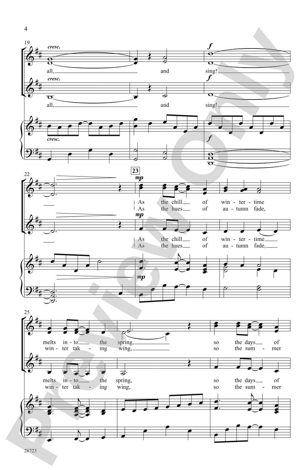 Seasons (A Choral Song Cycle): SSA Choral Octavo