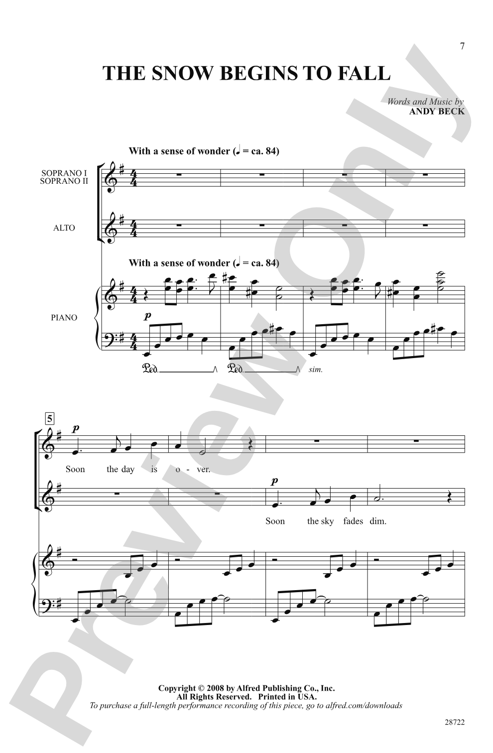 Seasons (A Choral Song Cycle): SSA Choral Octavo
