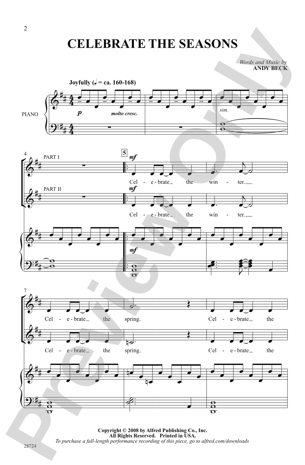 Seasons (A Choral Song Cycle): 2-Part Choral Octavo