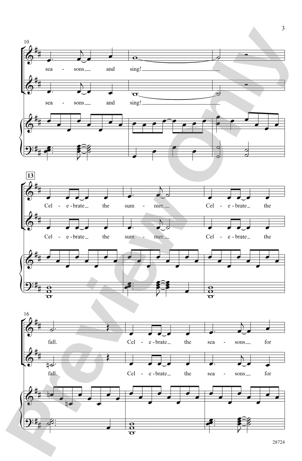 Seasons (A Choral Song Cycle): 2-Part Choral Octavo