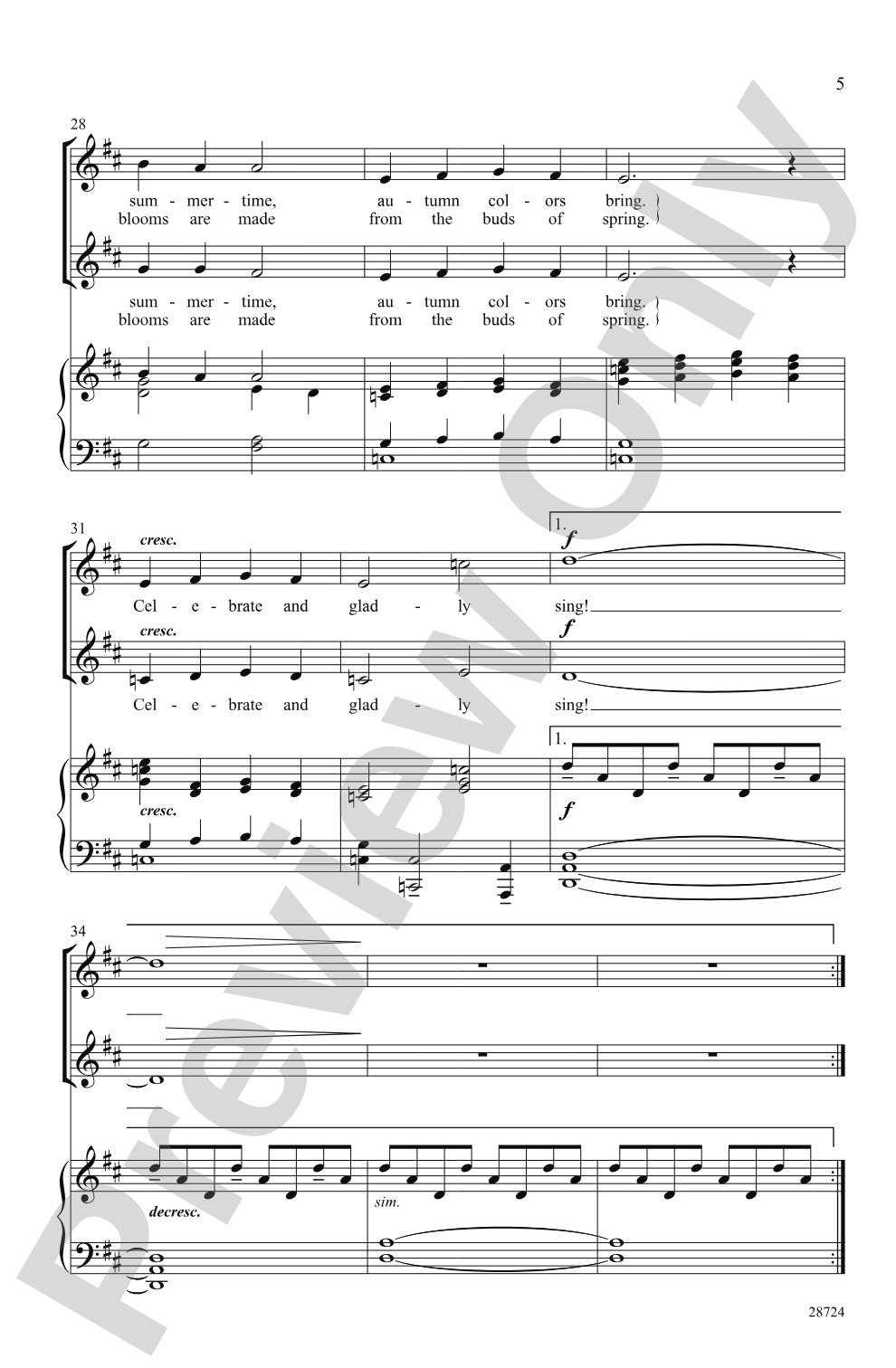 Seasons (A Choral Song Cycle): 2-Part Choral Octavo