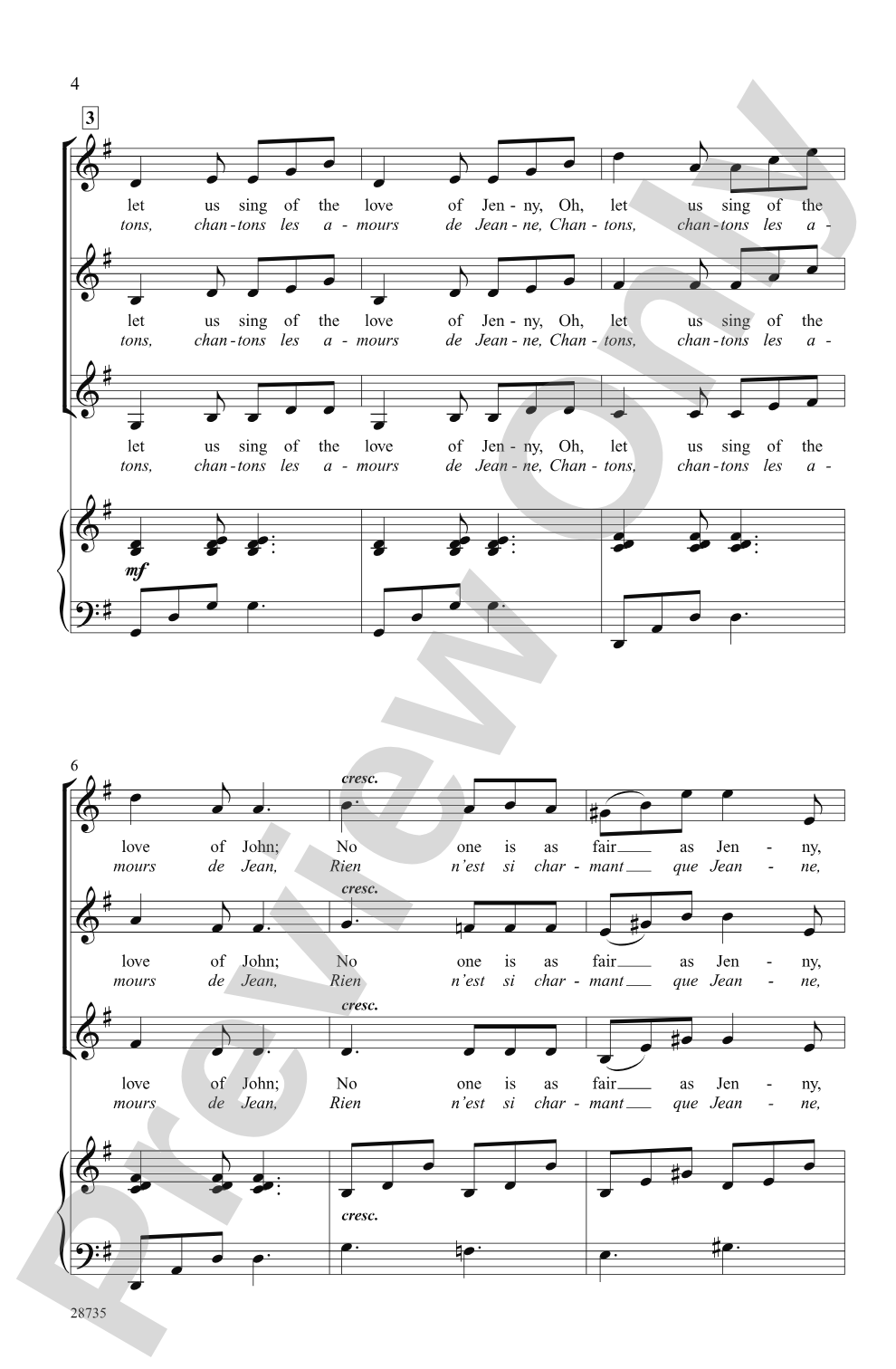 Bergerettes 1: Jenny and John: SSA Choral Octavo