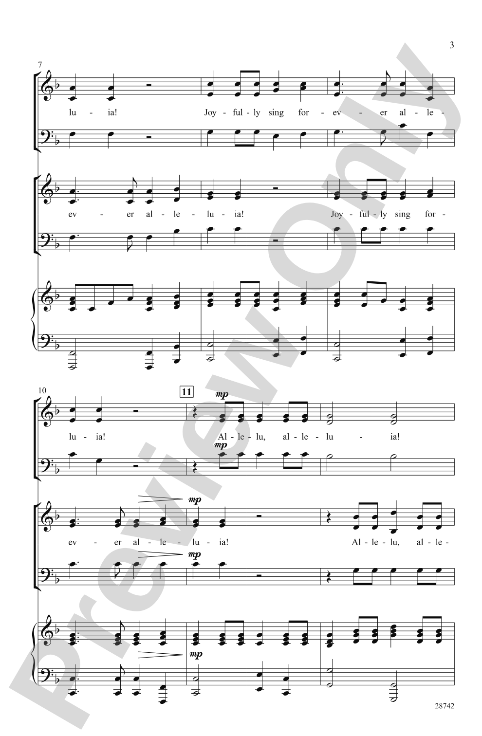 Antiphonal Joy (from <i>Mentre su l'alto monte</i>): 3-Part Mixed Choral Octavo