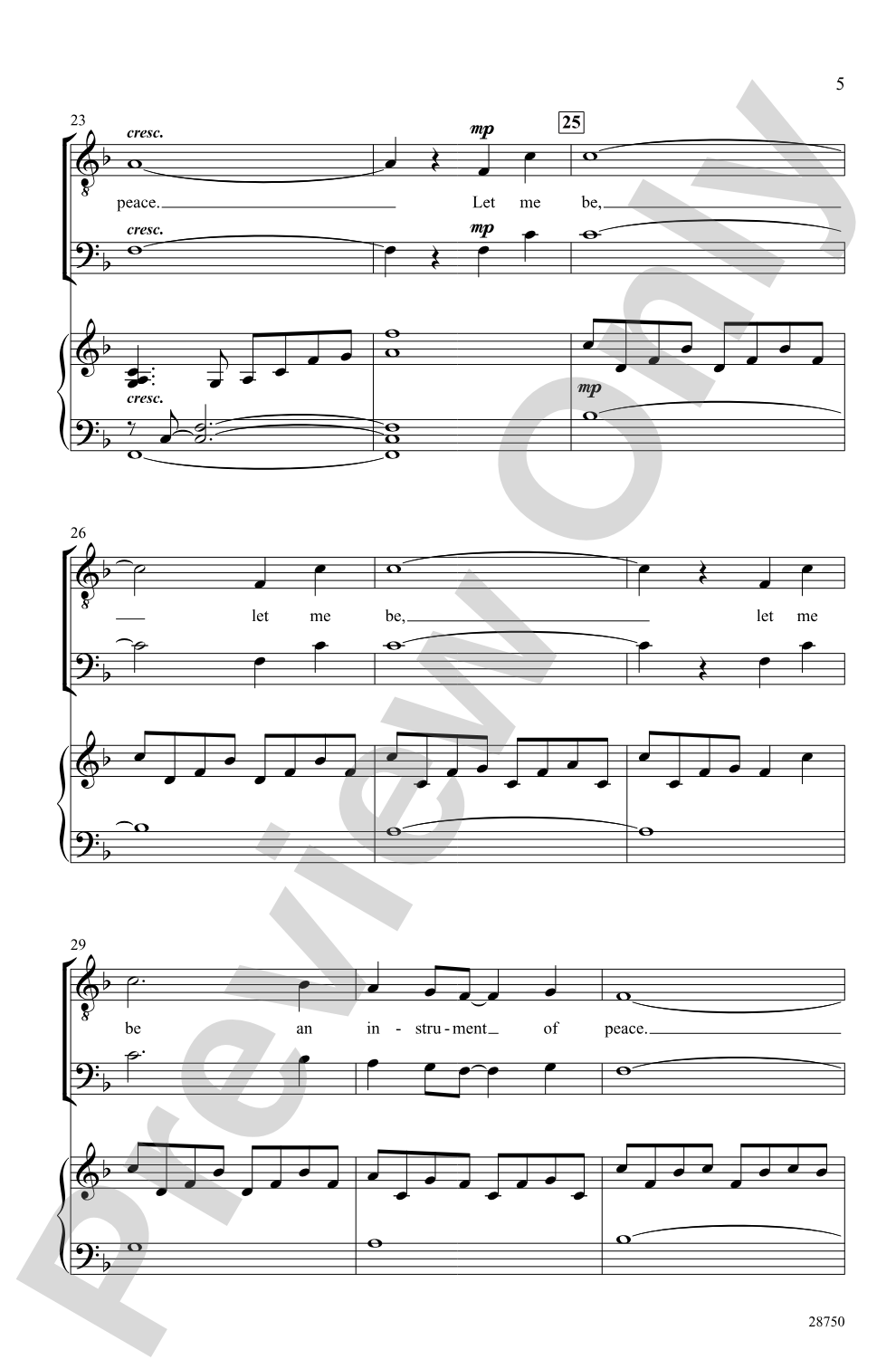 Instrument of Peace: TTBB Choral Octavo