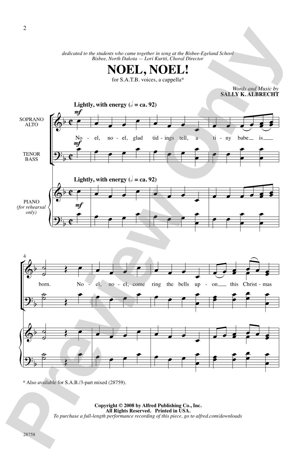 Noel, Noel!: SATB, <i>a cappella</i> Choral Octavo